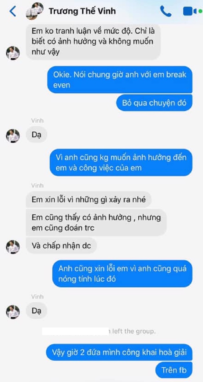 Truong The Vinh va nhan hang cong khai xin loi nhau, muon ket thuc lum xum su dung hinh anh hinh anh 2