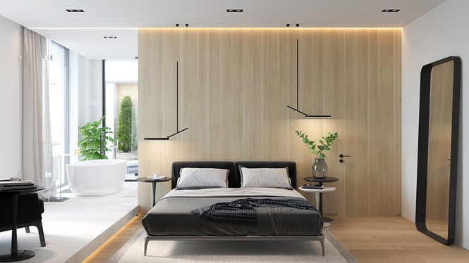 Căn hộ chung cư đẹp mỹ mãn nhờ nội thất gỗ biến tấu - ảnh 6