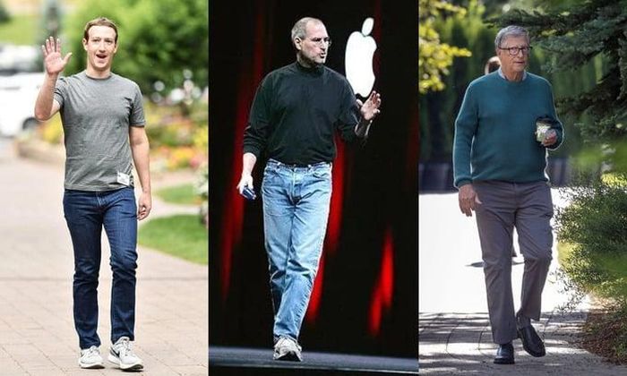 Các tỷ phú như MarK Zuckerberg, Steve Jobs, Bill Gates luôn diện một kiểu trang phục đơn giản trong nhiều năm.